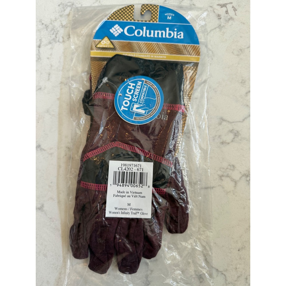 Columbia Womens Infinity Trail Glove Omni-Heat Touchscreen Marionberry CL4202 M